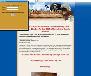 Adsense Pirate – From $8 A Day To $800+ A Month