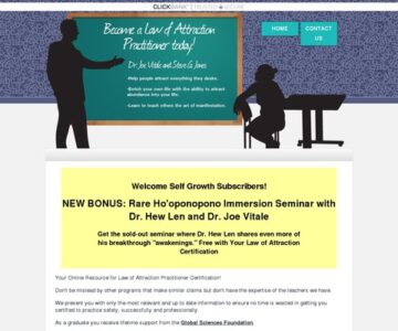 Joe Vitale’s Law of Attraction Certification