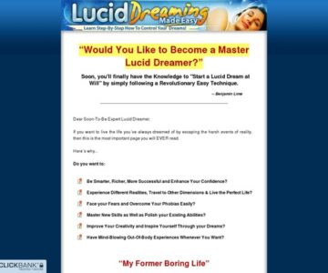 Lucid Dreaming Made Easy – Learn Step-By-Step How To Control Your Dreams